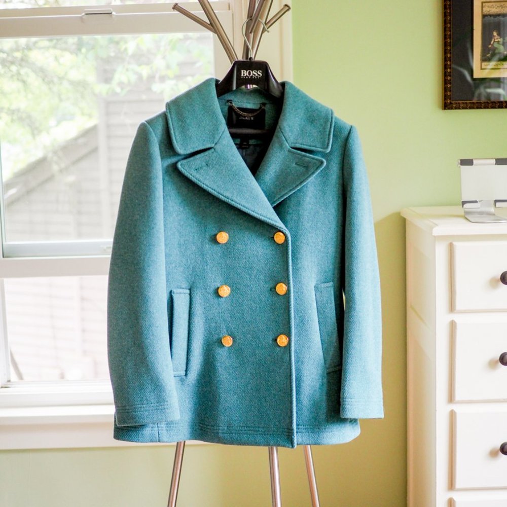 NWOT J. Crew Majesty Wool Peacoat Pea Coat 8P/10P